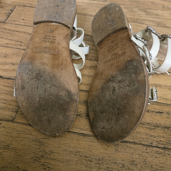 Zadig & Voltaire White Sandals with Blue Accents - Picture 10 of 10